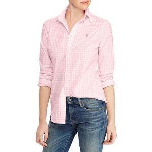RALPH LAUREN PINK POLO BUTTON DOWN